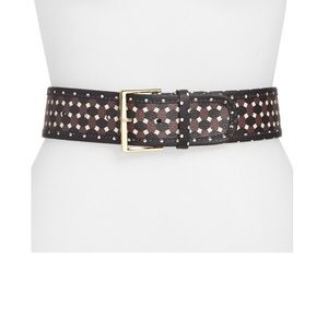 NWT TORY BURCH JAVA MULTI COLOR HABER PRINT GOLD TONE BUCKLE BELT SIZE LARGE